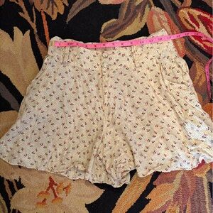 Floral Free People Cream Women's Shorts/skort